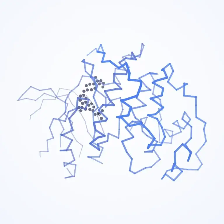 C-alpha trace of PDB 8UV0, Discovery of (4-Pyrazolyl)-2-Aminopyrimidines as Potent and Selective Inhibitors of Cyclin-Dependent Kinase 2